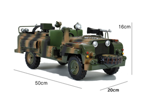 Modelo de Jeep Todoterreno Táctico <span class=keywords><strong>Land</strong></span> Rover de la Segunda Guerra Mundial, Coche de Hierro Hecho a Mano, Vitrina Vintage Coleccionable para Vinos, Decoración Navideña - Product Image 6