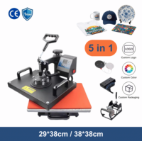 Nouvelle presse à chaud manuelle 5 en 1, 12x15 pouces, 15x15 pouces, multifonctionnelle, pour la production de t-shirts, mugs, casquettes, 110V/220V AIBA
