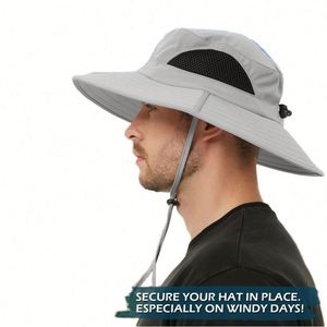 Sombrero de Pescador Unisex Personalizado 2024, de Ala Ancha, para Adultos, para Senderismo, Pesca, Playa, con Impresión Digital, Directo de Fábrica en China - Product Image 4