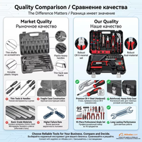 Ensemble d'outils de réparation et d'entretien domestique multifonctionnel universel professionnel en acier CR-V, 55, 95 ou 100 pièces