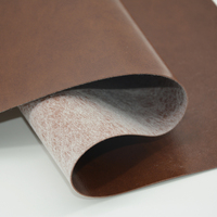 Cuir synthétique PVC gaufré brillant bicolore résistant à l'eau avec support non tissé pour trousse de maquillage – Cuir synthétique durable
