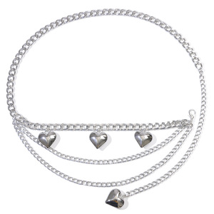 ห่วงโซ่เอวหลายชั้นรูปหัวใจห่วงโซ่ร่างกายแฟชั่นฮิปฮอปโลหะผสมสังกะสีสำหรับสวมใส่ทุกวัน - Product Image 5