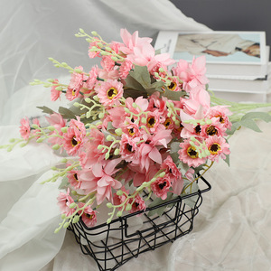 ดอกกุหลาบผ้าไหมสีชมพูจำลองคุณภาพสูงสำหรับตกแต่งงานแต่งงาน ของตกแต่งบ้านและอุปกรณ์ประกอบฉากกลางแจ้ง - Product Image 2