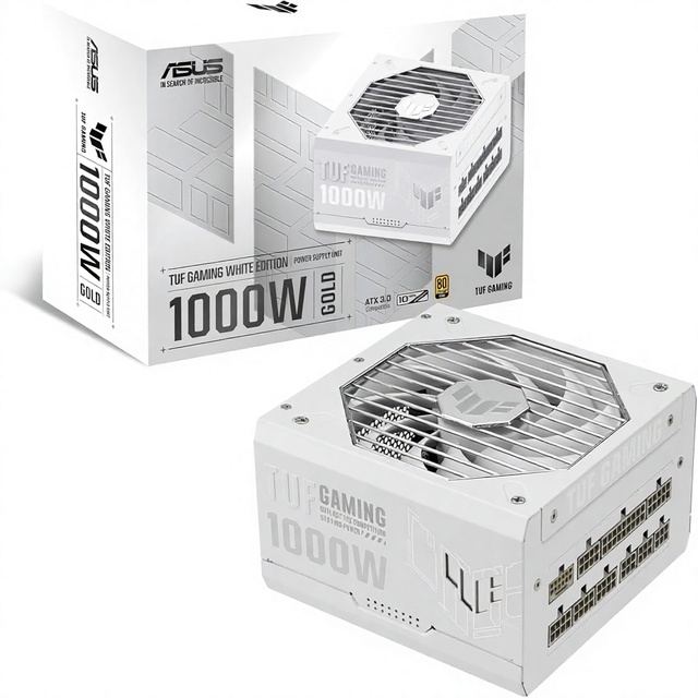 TUF Gaming 1000W Gold White Edition Power Supply Unit 20+4Pin ATX | Fully Modular 80 PLUS Gold Certified for Desktop Computers