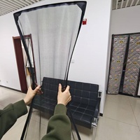 XFD Moustiquaire de fenêtre pliable en fibre de verre à bords renforcés, directement de l'usine, installation facile, OEM, taille personnalisée, commande en gros