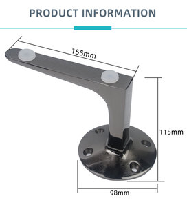 Patas de Muebles de Aluminio <span class=keywords><strong>Arqueadas</strong></span> con Acabado en Níquel Negro de 12 cm de Alto, para Sofá, Silla, Mesa y Gabinete, Resistentes y de Fácil Instalación, Probadas y Aprobadas - Product Image 2