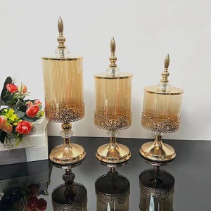 Europese Luxe Kristalglas Opbergpot Deksel Koffie Voedselbewaarcontainer Groothandel Geschenken Koffie Snoep Thee Suikerbussen - Product Image 2