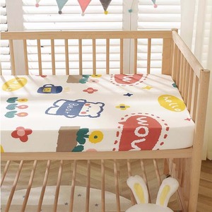 Neugeborene <span class=keywords><strong>Baby</strong></span> bettlaken Bedruckte und solide Bettlaken abdeckung für <span class=keywords><strong>Baby</strong></span> Stuben wagen Kinder bettwäsche - Product Image 5