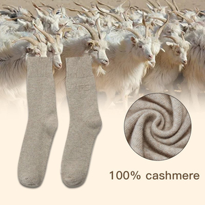 Ladies <b>Winter</b> Warmest Ribbed 100% Pure Cashmere Blend Merino Wool Bed Sleeping Lounge <b>Socks</b> for Women Adults High Quality - Product Image 3