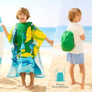 Custom High Quality 100% Cotton Digital Printing Vibrant Colours Children Beach Swimming <b>Towel</b> - Product Image 2