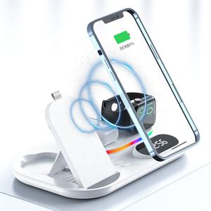 Réveil numérique avec veilleuse LED RGB, lumière d'ambiance, affichage lumineux, support de charge magnétique pliable et portable - Product Image 2