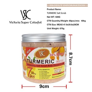 Exfoliante de Cúrcuma con Sal Húmeda <span class=keywords><strong>para</strong></span> Exfoliación Corporal Completa, Elimina <span class=keywords><strong>la</strong></span> Queratina y <span class=keywords><strong>la</strong></span> Pigmentación, Baño con Sal Húmeda 500g - Product Image 3