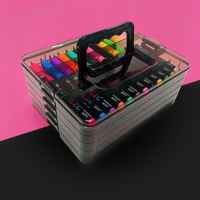 60 marqueurs de peinture acrylique à pointe souple, encre à base d'eau à séchage rapide, multi-surfaces pour roche, verre, bois, artisanat, avec étui de rangement
