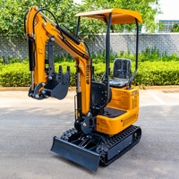 Mini-excavatrice 1 tonne avec moteur Koop et haute puissance, idéale pour les travaux d'horticulture, livraison gratuite, largement utilisée et facile à entretenir