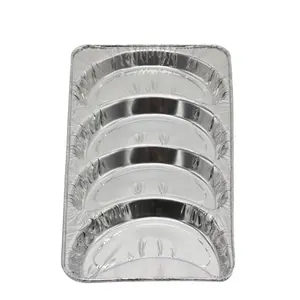 Recyclable Aluminum foil 3 cavity 4 cavity croissant trays for Australia