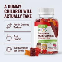 Gummies multivitaminées à la pectine pour enfants, 120 unités, saveurs fruitées, complément vitaminique en gummies pour enfants, OEM