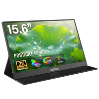 Écran portable IPS QHD de 15,6 pouces, fréquence de rafraîchissement de 60 Hz, temps de réponse rapide de 3 ms, FreeSync, sans déchirures, pour jeux sur PC occasionnels, streaming multimédia