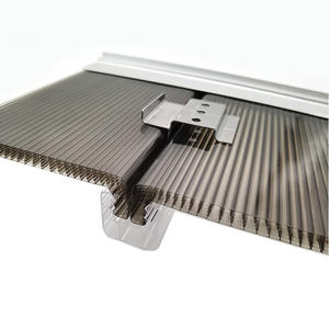 100% système de verrouillage en U vierge clair bleu <span class=keywords><strong>fumé</strong></span> jaune couleur Danpalon <span class=keywords><strong>Polycarbonate</strong></span> PC <span class=keywords><strong>panneau</strong></span> de feuille de toiture creux - Product Image 3