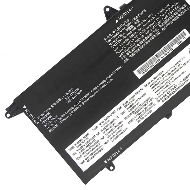 Lenovo ThinkPad T14S Gen 1/T490S/T495S対応 L18L3PD1バッテリー 57WH