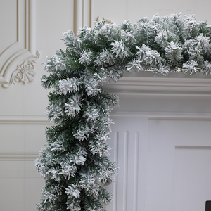 Christmas <b>Tree</b> Flocking Rattan 2.7 Meters Snowflake Wreath European Style Mall Hotel Window Scene Decoration - Product Image 4