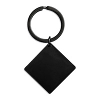 Porte-clés carré vierge en acier inoxydable, finition miroir, gravable au laser, impression UV, cadeau promotionnel, fourni par l'usine