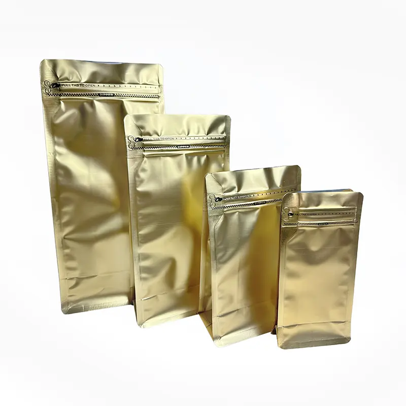 Recyclable Square Bottom Coffee Bag Food Packaging With Valve for the Coffee Bean And Tea