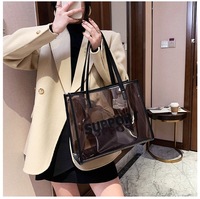 Sac fourre-tout transparent en PVC holographique tendance et pas cher, idéal pour les étudiants – Collection Designer