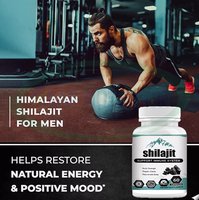 Complément alimentaire naturel Ausreson, capsule de Shilajit, pur et biologique, provenant de l'Himalaya et de la mousse marine, acide fulvique à 50%, meilleures capsules de Shilajit