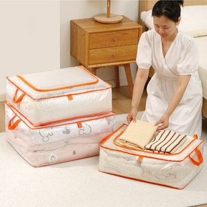 Bolsa de Almacenamiento Plegable de Gran Capacidad, de Doble Nivel, de Malla de PVC, para Guardar Ropa, Mantas y Edredones en el Armario - Product Image 5