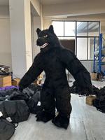 Costume de mascotte de loup gonflable en peluche réaliste pour adultes Halloween taille XL