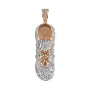 Pendentif Hip Hop Exclusif en Diamant de Laboratoire Premium, Argent Sterling 925 Plaqué Rhodium, Collier Scintillant Effet Glacé, Charme de Luxe - Product Image 1