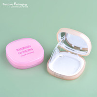 Palette compacte de fard à joues en poudre pressée carrée à 1 couche Emballage de maquillage avec miroir