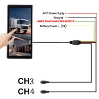 GAYINTT Moniteur vertical double AHD 10,36'' pour caméra de recul de voiture, écran tactile DVR avec enregistrement en boucle pour camion et bus