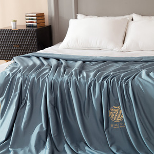 Couette en soie de mûrier Qin Yue Jiangnan 150x210cm, couette d'été climatisée en soie de mûrier, lavable, pour usage domestique - Product Image 1