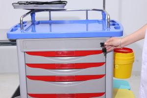 Moderne Abs Plastic Compact Veld Medische Kar Cpr Mogelijkheid Drug Opslag 4 Wielen Ziekenhuis Winkelcentrum School Woonkamer Dineren Iso - Product Image 3