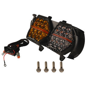 Motorrad Gelb-Klar LED Performance Scheinwerfer Fernlicht Abblendlicht Amber Tagfahrlicht Lampe für Harley Touring Road Glide FLTR 2015-2023 - Product Image 2