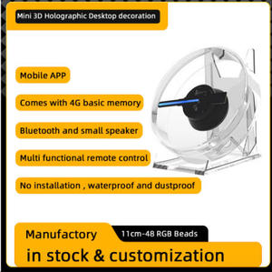 Mini Proyector de Hologramas <span class=keywords><strong>3D</strong></span> de 11 cm, <span class=keywords><strong>Ventilador</strong></span> <span class=keywords><strong>Holográfico</strong></span> con Cubierta y Altavoz, Pantalla Publicitaria de Escritorio, <span class=keywords><strong>Ventilador</strong></span> <span class=keywords><strong>Holográfico</strong></span> <span class=keywords><strong>3D</strong></span> de Visión Directa - Product Image 3