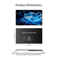 Moniteur portable 21,5 pouces 1080P, écran LCD IPS, 100 Hz, 270 cd/m², support intégré