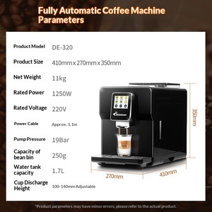 เครื่องชงกาแฟอัตโนมัติเต็มรูปแบบ Deyi Color Screen พร้อมปุ่มเดียวสำหรับทำฟองนม บดเมล็ดกาแฟสดใหม่ ความจุ 16 ถ้วย แรงดันปั๊ม 15-20 บาร์ Deyi Color - Product Image 5
