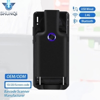 Escáner de Código de Barras Universal SHUNQI con Clip Trasero para iPhone y Teléfonos Inteligentes Android, Dispositivo Lector de Códigos QR 1D 2D Inalámbrico Bluetooth