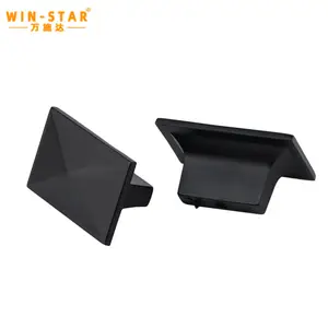 WINSTAR siyah kare küçük çekmece çekme kolu Metal pirinç kolları mobilya kolları