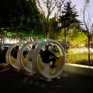 Equipo de Entretenimiento al Aire Libre, Mini Bicicleta Metálica con Fuente para Niños, para Centros Comerciales y Parques Infantiles - Product Image 2