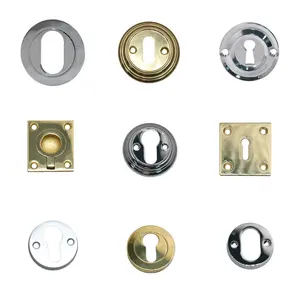 Key Hole Hangers Cylinder Solid Brass Keyhole Covers Escutcheon Metal Round Door Fittings 50mm Multiple Finishes Available