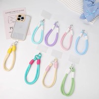 Étui de téléphone en nylon avec dragonne détachable, clip pour téléphone, porte-carte d'identité, léger, écologique, coloré, court pour iPhone