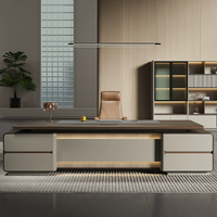 Meja Kantor Eksekutif Modern Desain Meja Komputer CEO High-tech Modern Meja Kerja Eksekutif Modern Bentuk L