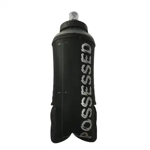 Contoh gratis disesuaikan logam 500ml bebas BPA TPU dilipat dilipat lembut Flask Trail balap botol air untuk sepeda