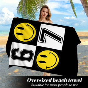 Trendy Print Pool Non Fading <b>Microfiber</b> <b>Beach</b> <b>Towel</b> Printed Bath <b>Towel</b> Lightweight Non-Fading Oversized Quick Dry Sand Free 3 - Product Image 5