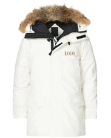 Veste d'hiver chaude imperméable en nylon avec fermeture éclair, parka de designer pour l'extérieur, veste matelassée personnalisée, coupe-vent, manteaux pour hommes, grande taille