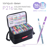 Ensemble de stylos professionnels pour journalisation, 216 couleurs, en plastique, pointe 1,0 mm, écriture fluide, stylos à dessin, marqueurs artistiques multicolores, bricolage