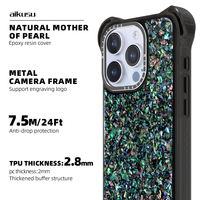 Étui de téléphone personnalisé en coque naturelle antichoc 7,5M, étui de téléphone magnétique transparent mat en TPU de luxe pour iPhone 16 15 14 13 Pro Max